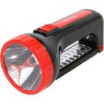 Аккумуляторный фонарь-прожектор 2 в 1 1W+18 SMD, черный (SBF-303-K)/60