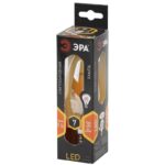 Лампочка светодиодная ЭРА F-LED B35-7W-827-E14 gold Е14 / E14 7Вт филамент свеча золотистая теплый белый свет