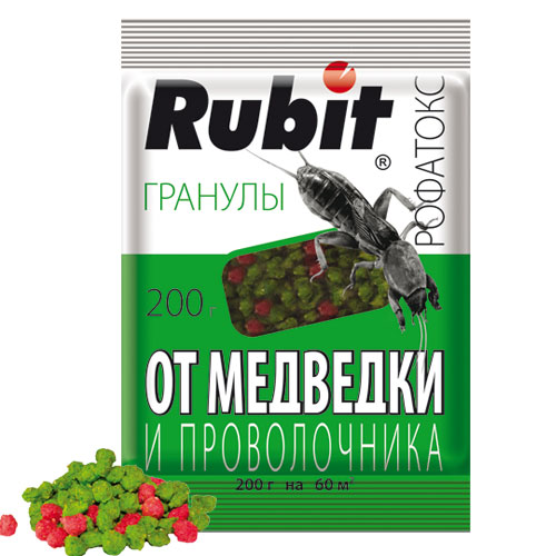 Средство от медведки и проволочника гранулы РОФАТОКС 200г (35) Рубит