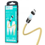 Кабель GFPower MAG09M USB (m)-microUSB (m) 1.0м 2.4A нейлон магнит золотой (1/200/800)