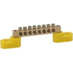 Шина ЭРА NO-222-109-1 PE земля на двух угловых изоляторах ШНИ-6х9-8-У2-Желтый