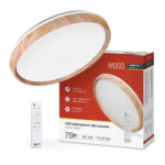 Светильник светодиодный COMFORT WOOD 75Вт 230В 3000-6500K 6000Лм 500x90мм с пультом ДУ IN HOME