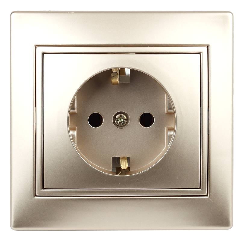 1-206-04 Intro Розетка 2P+E Schuko со шторками, 16А-250В, IP20, СУ, Plano, шампань (10/200/2000) 1-206-04 Intro Розетка 2P+E Schuko со шторками, 16А-250В, IP20, СУ, Plano, шампань (10/200/2000)