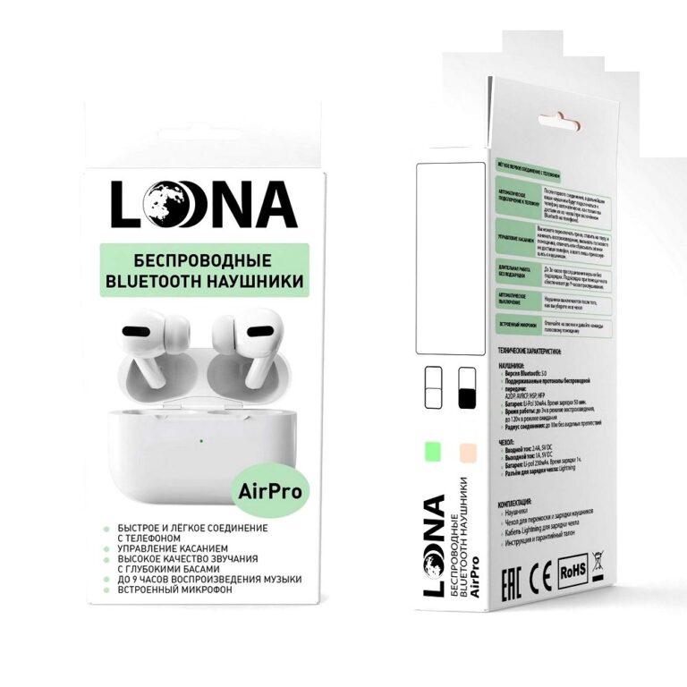 Наушники TWS Bluetooth Loona AirPro черные AirProblack (1/100)