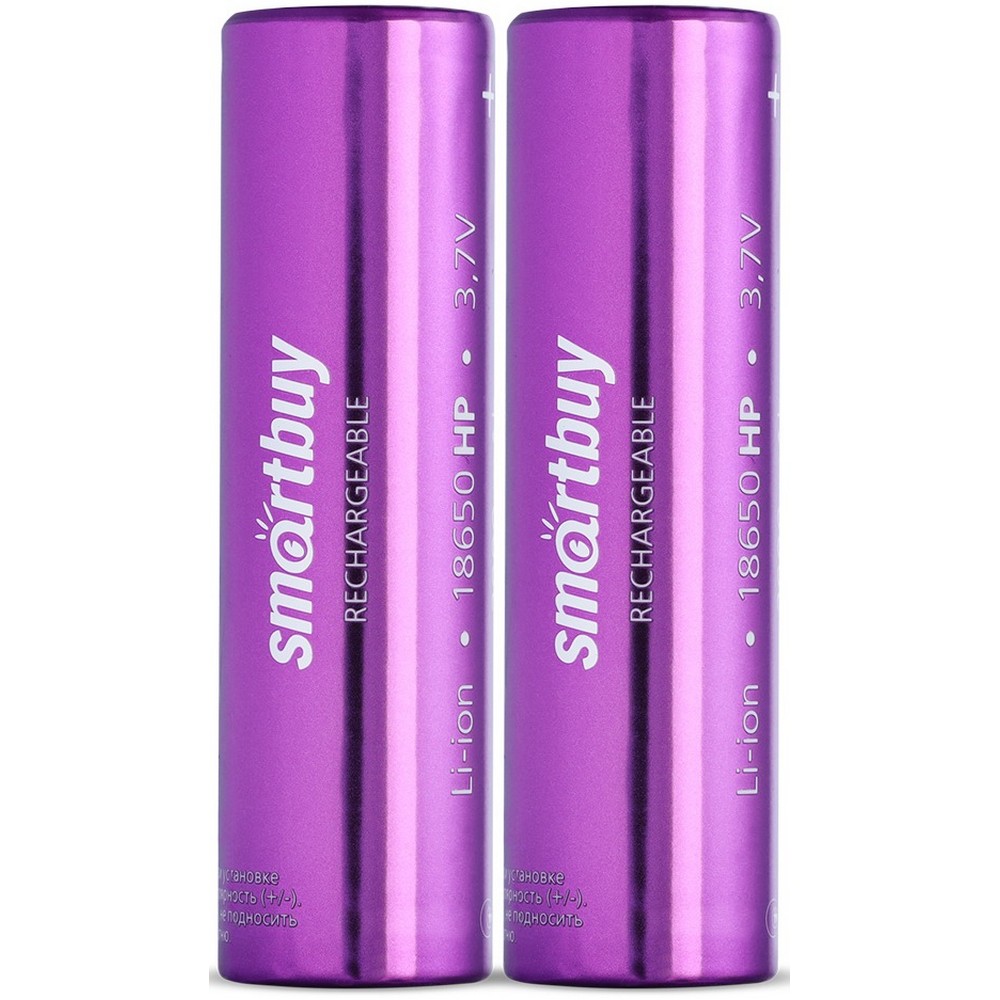 Аккумулятор высокотоковый Smartbuy LI18650-2000 mAh (50/400) (SBBR-18650-2S2000HP) Аккумулятор высокотоковый Smartbuy LI18650-2000 mAh (50/400) (SBBR-18650-2S2000HP)