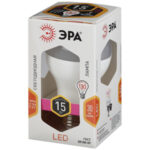 Лампочка светодиодная ЭРА STD LED A60-15W-827-E27 E27 / Е27 15 Вт груша теплый белый свeт