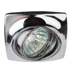 KL63A CH Светильник ЭРА литой пов. MR16,12V/220V, 50W хром (100/1200)