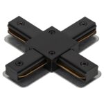 Коннектор ЭРА TR-1PA-СX-BK X-образный для однофазного шинопровода черный