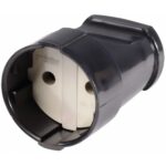 Штепсельное гнездо Smartbuy, без заземления черное 10А 250В (SBE-10-S02-b)