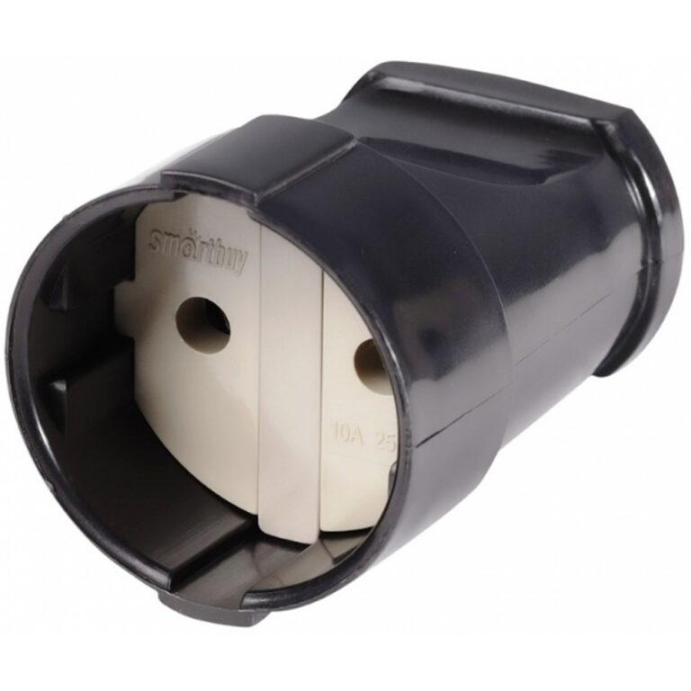 Штепсельное гнездо Smartbuy, без заземления черное 10А 250В (SBE-10-S02-b)