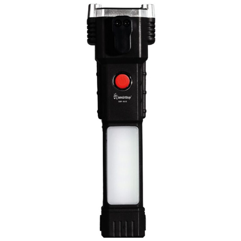Фонарь светодиодный, с прямым LED и боковым светом,  MicroUSB, раскалыват. 16,8х5 см, ABS, Smartbuy