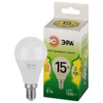 Лампочка светодиодная ЭРА GREEN LINE LED P45-15W-830-E14 GL E14 15 Вт шар теплый свет