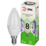 Лампочка светодиодная ЭРА GREEN LINE LED B35-8W-865-E14 GL E14 8 Вт свеча холодный свет (1/10/100)