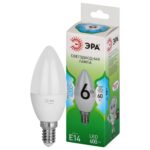 Лампочка светодиодная ЭРА GREEN LINE LED B35-6W-840-E14 GL E14 6 Вт свеча яркий белый свет