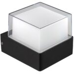 Уличный светодиодный настенный светильник CUBE 6Вт Smartbuy 3000К IP65 черный (SBL16863)