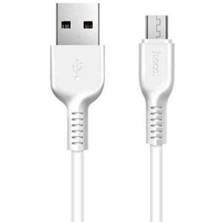 Кабель USB - микро USB HOCO X20, 1.0м, круглый, 2.1A, силикон, цвет: белый (1/30/300)