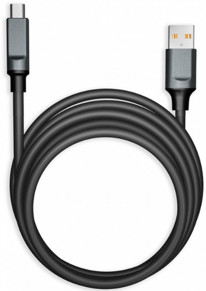 Кабель для зарядки и передачи данных, супертолстый BOLD MICRO USB черный, 3А, TPE, 1 м, Smartbuy (IK-12BOLD-BLACK)