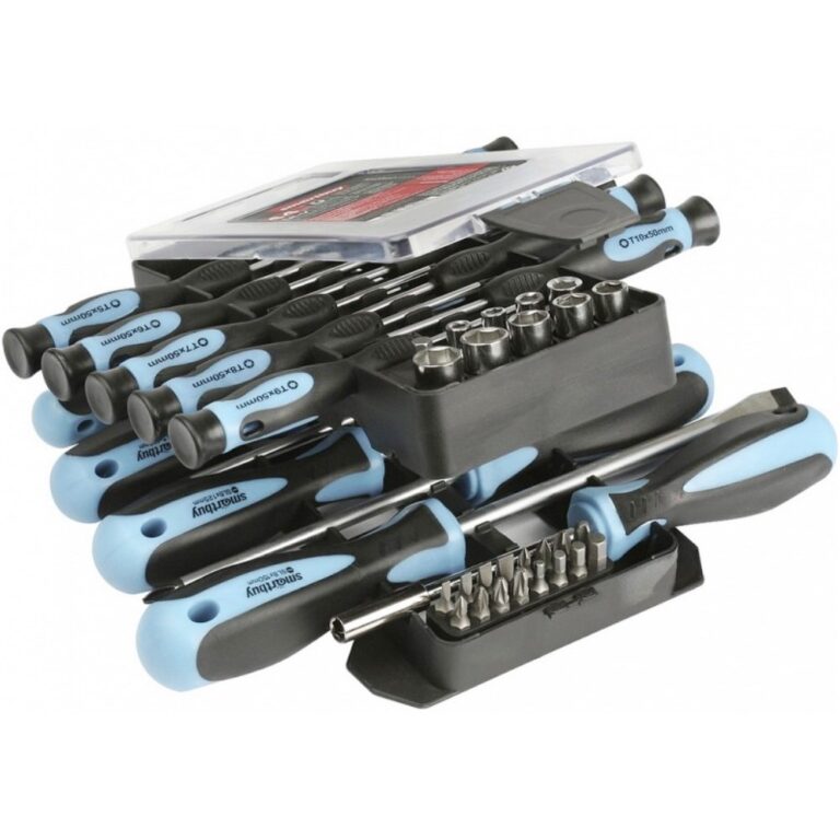 Отвертки в наборе, 44 предмета, головки, TORX, SL, PH, СR-V сталь Smartbuy PRO TOOLS (SBT-PRO-SCN-44)