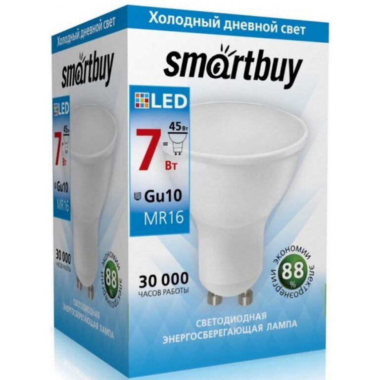 Светодиодная (LED) Лампа Smartbuy-Gu10-07W/4000