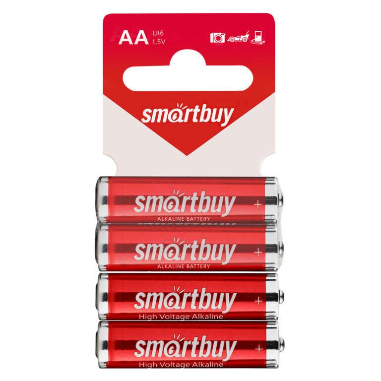 Батарейка алкалиновая с подвесом Smartbuy LR6/4SB (60/720) (SBBA-2A04SB)