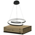 Светильник светодиодный ESTETIKA DALI-HL-90BL 90Вт 230В 3000-6500K 500х500x120мм 1.2м трос ДУ черный IN HOME