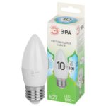Лампа светодиодная ЭРА GREEN LINE LED B35-10W-840-E27 GL E27 10 Вт свеча яркий белый свет