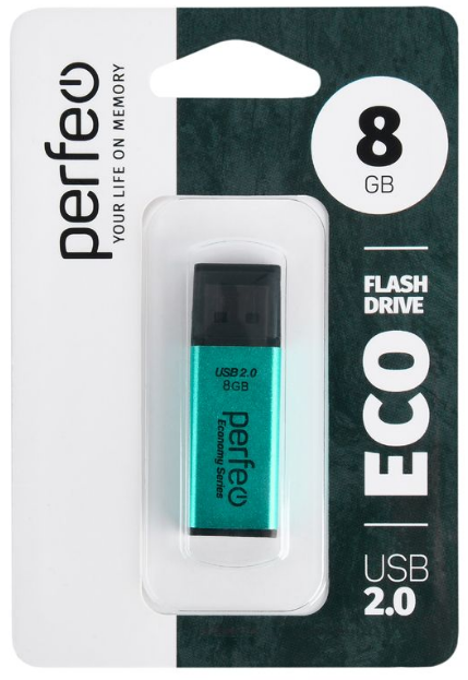 Perfeo USB 8GB E03 Green economy series