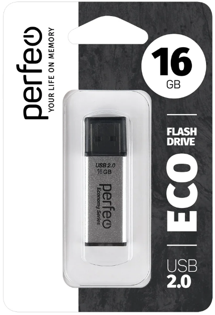 Perfeo USB 16GB E03 Silver economy series