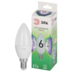 Лампа светодиодная ЭРА GREEN LINE LED B35-6W-865-E14 GL E14 6 Вт свеча холодный свет
