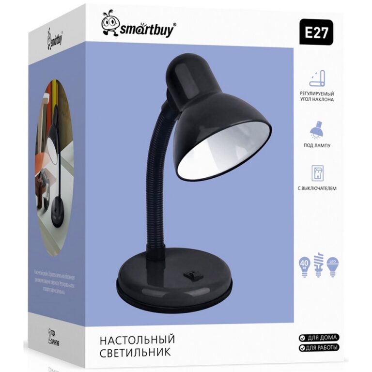Настольный светильник Smartbuy Е27 черный (SBL-Desk-Black)