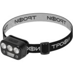 Фонарь налобный светодиодный Трофи GA-105 аккумуляторный 3+3+3 Bт сенсорное управление 5 режимов
