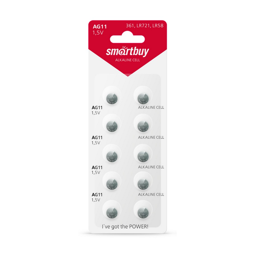 Батарейка часовая Smartbuy AG11-10B (200/2000) (SBBB-AG11-10B) Батарейка часовая Smartbuy AG11-10B (200/2000) (SBBB-AG11-10B)