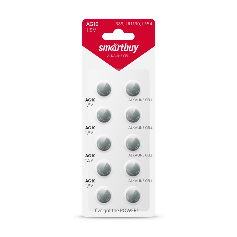 Батарейка часовая Smartbuy AG10-10B (100/2000) (SBBB-AG10-10B) Батарейка часовая Smartbuy AG10-10B (100/2000) (SBBB-AG10-10B)