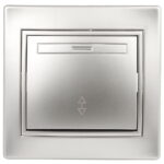 Переключатель Intro Plano 1-103-03 одноклавишный 10А-250В, IP20, СУ, алюминий