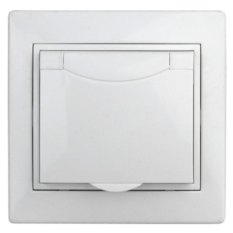 Розетка Intro Plano 1-203-01 с заземлением 2P+E Schuko с крышкой 16А-250В IP20 СУ белый
