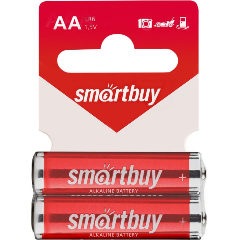 Батарейка алкалиновая с подвесом Smartbuy LR6/2SB (60/600) (SBBA-2A02SB)