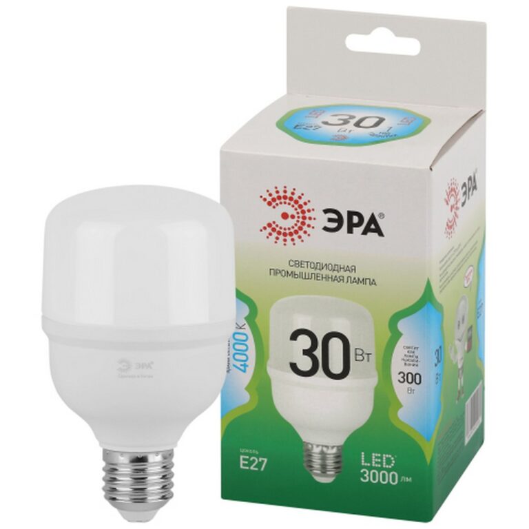 Лампа светодиодная ЭРА GREEN LINE LED POWER T70-30W-840-E27 GL 30Вт колокол яркий белый свет Е27