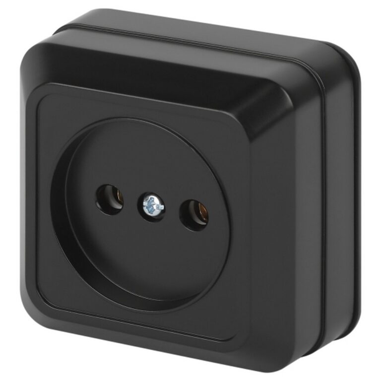 Розетка Intro Quadro 2-201-05 без заземления IP20 16А-250В ОУ антрацит