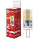 Лампа светодиодная LED-JC 3Вт 12В G4 4000К 290Лм IN HOME