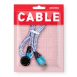 Дата-кабель Smartbuy MicroUSB HEDGEHOG синий 2 А, 1 м (iK-12HH blue)/100