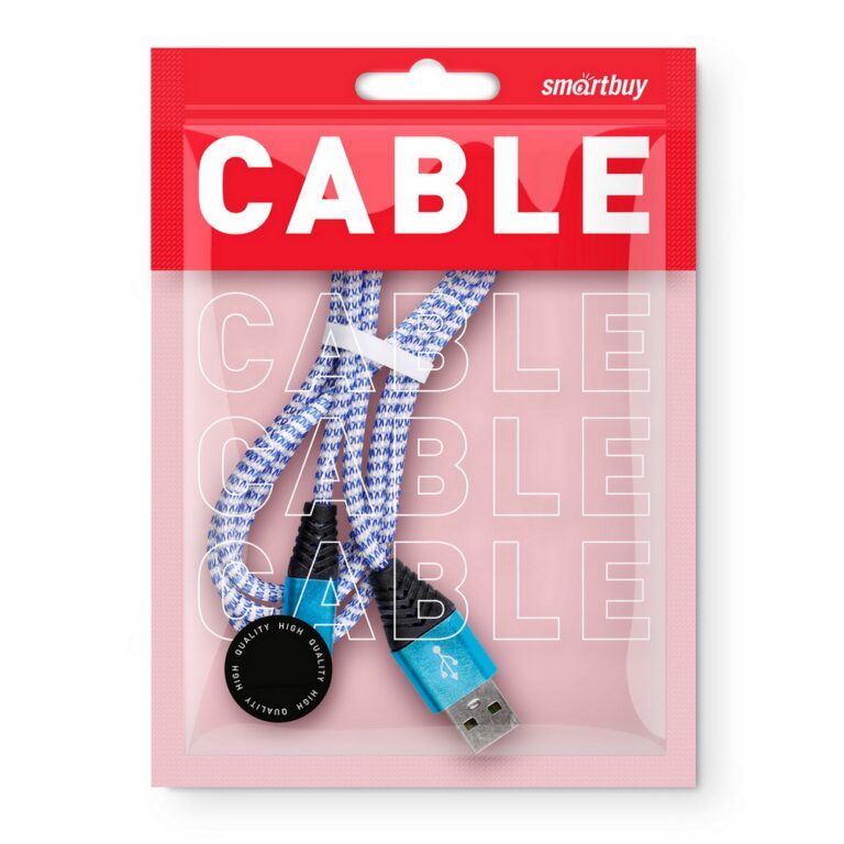 Дата-кабель Smartbuy MicroUSB HEDGEHOG синий 2 А, 1 м (iK-12HH blue)/100
