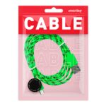 Дата-кабель Smartbuy USB - micro USB, нейлон, длина 1 м, зеленый (iK-12n green)/500