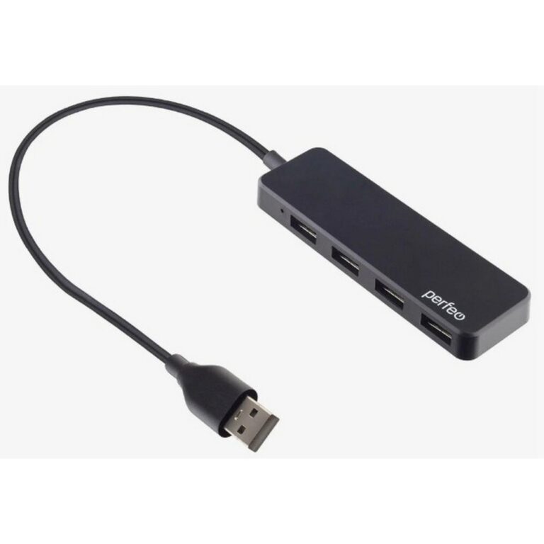 Perfeo USB-HUB 4 Port, (PF-H030 Black) чёрный