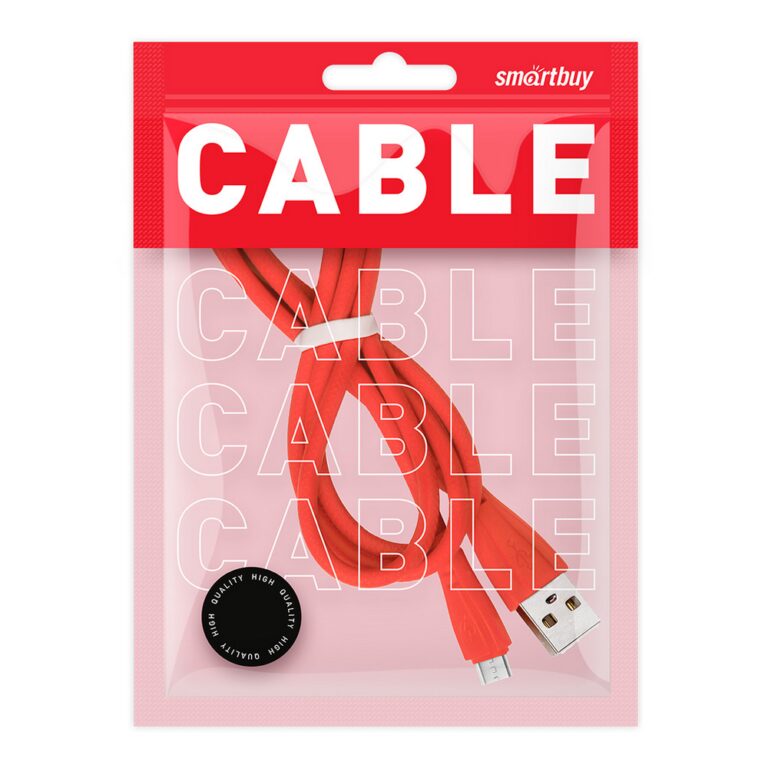 Дата-кабель Smartbuy Micro кабель в резин. оплетке Gear, 1м. мет.након.,