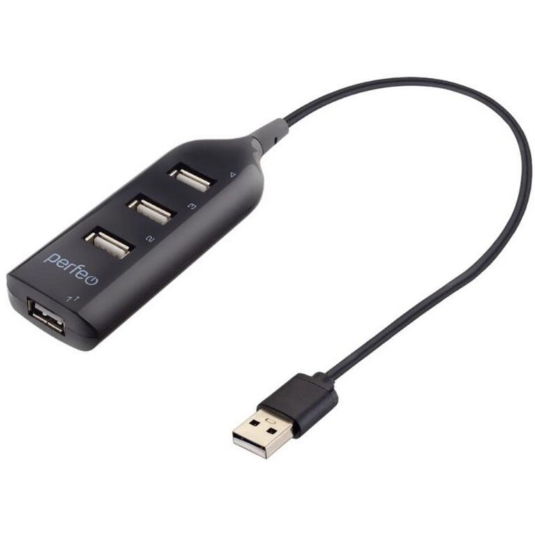 Perfeo USB-HUB 4 Port, (PF-H049 Black) чёрный