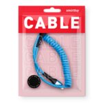Дата-кабель Smartbuy USB - micro USB, спиральный, длина 1,0 м, синий (iK-12sp blue)/100