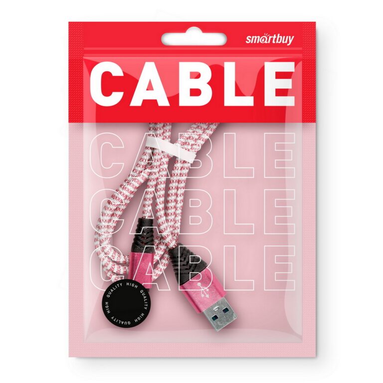 Дата-кабель Smartbuy MicroUSB HEDGEHOG розовый 2 А, 1 м (iK-12HH rose)/100