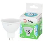 Лампа светодиодная ЭРА GREEN LINE LED MR16-15W-840-GU5.3 GL 15Вт софит яркий белый свет GU5.3