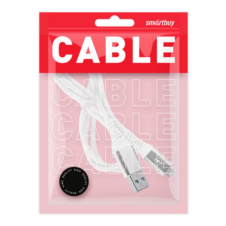 Дата-кабель Smartbuy Micro кабель в резин. оплетке Gear, 1м. мет.након.,