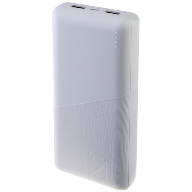 Perfeo Powerbank 20000 mah + In Micro usb+Type-C /Out USB 1 А, 2.1A /White